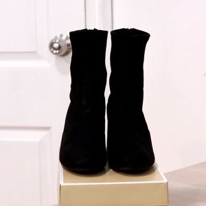 Zara Black Faux Suede Sock Boots
